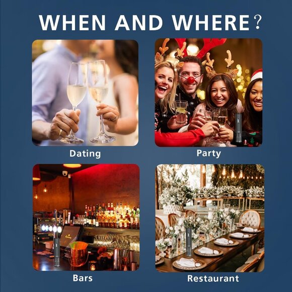 5-in-1 Electric Wine Opener Set with Foil Cutter, Aerator & Vacuum Stoppers - Picture 7 of 7